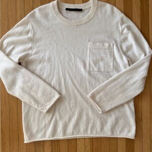 Jenni Kayne Cashmere Chandler Long-Sleeve Tee in ivory